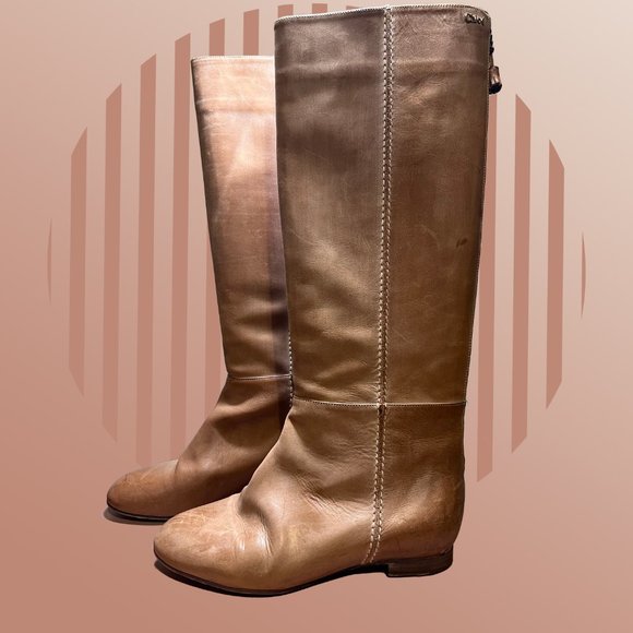 Chloe Shoes - Chloe Shoe Blush Distressed Boots MADE IN ITALY